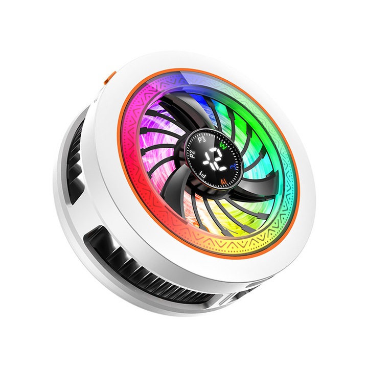 Cooler pentru racire telefon sau tableta universal, Cooling Semiconductor, Radiator Magnetic racire rapida, iluminat RGB