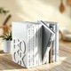 Suporturi pentru carti Tinalenne, metalice, set 2 bucati, design unic, 14x13x12.5cm
