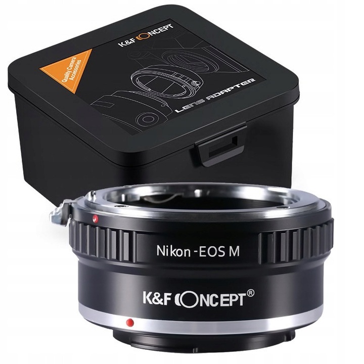 Adaptor Nikon F AI - Canon EOS M, K&F Concept, din duraluminiu, pentru filmare