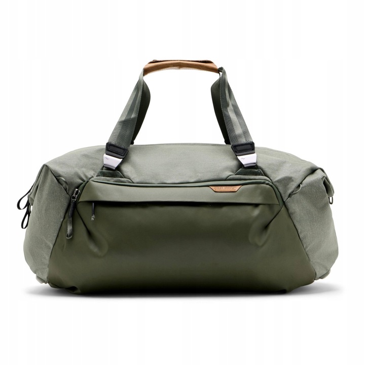 Peak Design, Сак за пътуване от устойчив на атмосферни влияния Versa Shell 600D, с цип UltraZip #10, конвертируеми презрамки и съвместим с Camera Cube, Travel Duffel, сиво-зелен, 50 L