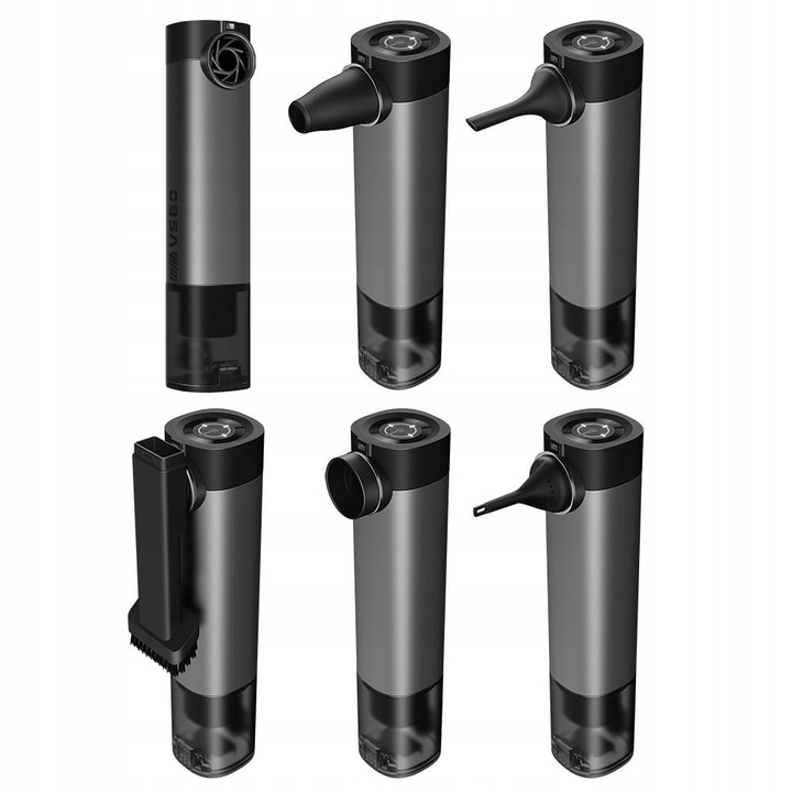 Elektromos porszívó-fúvó (elektronikai fúvó) VSGO V-EB02-S1E, HEPA szűrő, 10.000 mAh akkumulátor (akár 90 perc), szürke/fekete, 1 db