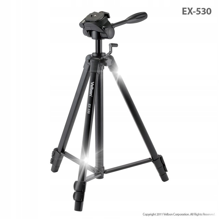 Velbon EX-530 állvány, 3 szekció, 156cm, 2kg, fejjel és tokkal