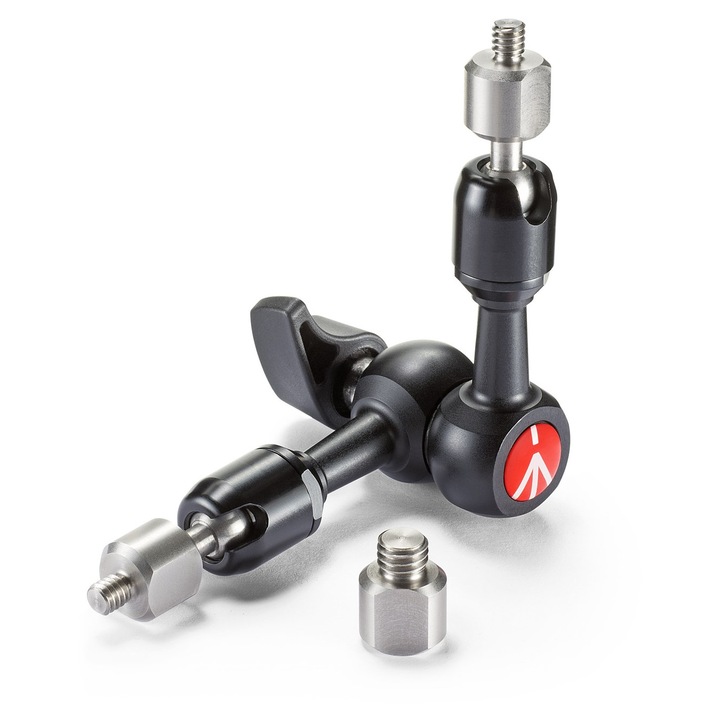 Brat Magic Manfrotto 244MICRO, alumínium, fekete, 15cm, 3 rögzítési pont