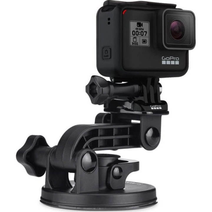 Стойка GoPro Suction Cup AUCMT-302, комплект с 1 x регулируема стойка, 1 x дълго рамо, 1 x късо рамо, 1 x монтажна щипка