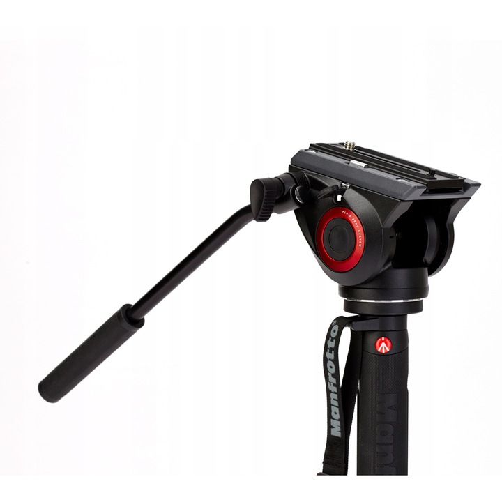 Monopod video Manfrotto MVMXPRO500 cu glowica MVH500, 4 sectiuni, 78x203cm, negru, set