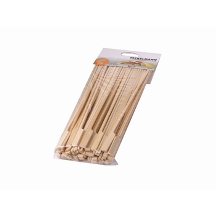Nyárs, Fackelmann, 25 cm, 50 darab, grillezéshez, snackekhez, barna