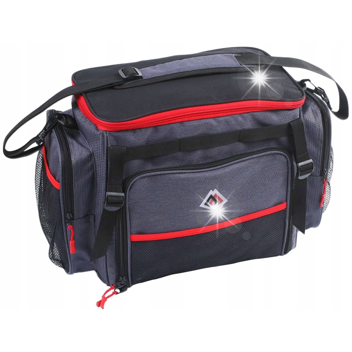 Рибарска чанта Mikado M-Bag Boat 36x23x33cm, 4 кутии за примамки, 2 странични джоба, цвят: многоцветен