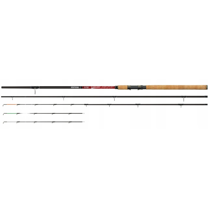 Lanseta pescuit Mistrall Zino Feeder 3.60m, 120g, 3 segmente, fibra de carbon, culoare neagra