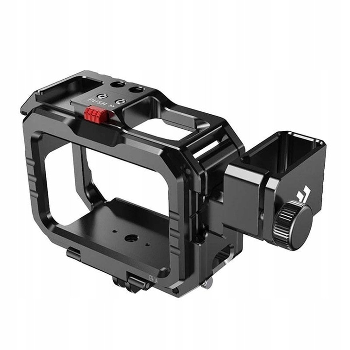 Рамка за камера Ulanzi G9-14, алуминиева, съвместима с GoPro Hero 9, 2x студена обувка ISO, 5x стандартни захващания 1/4'', капаче за батерия с USB-C отвор, черна