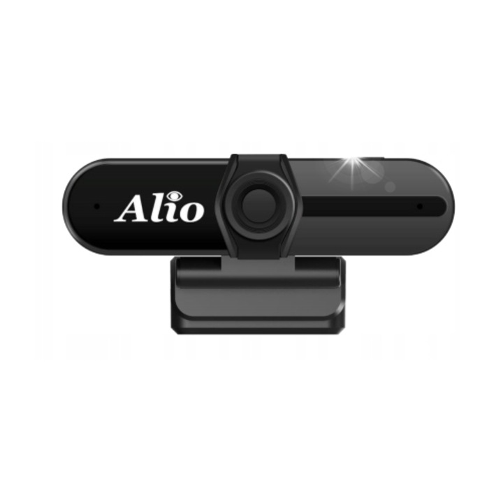 Уеб камера Alio FHD60, 1080p, широкоъгълен обектив 90, USB, черна, със статив