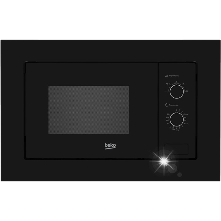Beko BMOB 20202 B mikrohullámú sütő, 800W, 20l, fekete, időzítővel