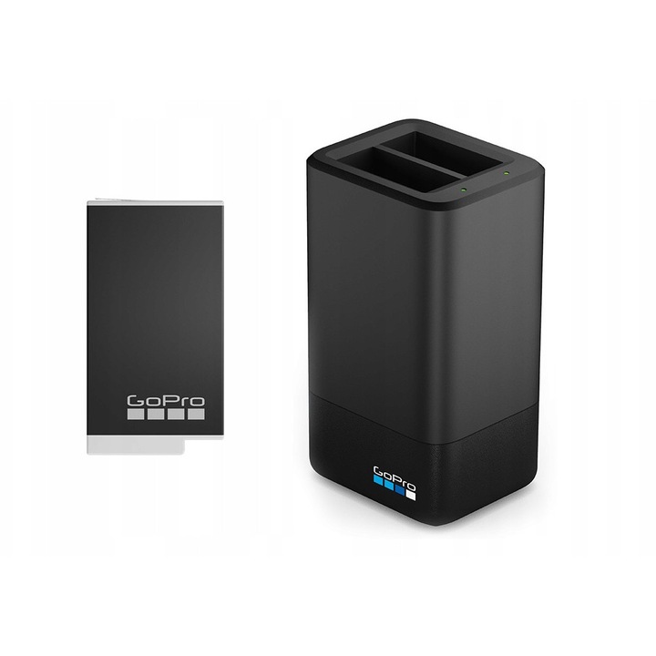Двойно зарядно устройство с батерия Enduro GoPro MAX, 1600 mAh, USB-C, комплект