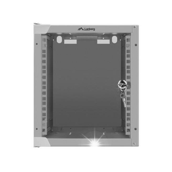 Lanberg 10", 6U, 280x310mm, szürke, fali fém szekrény