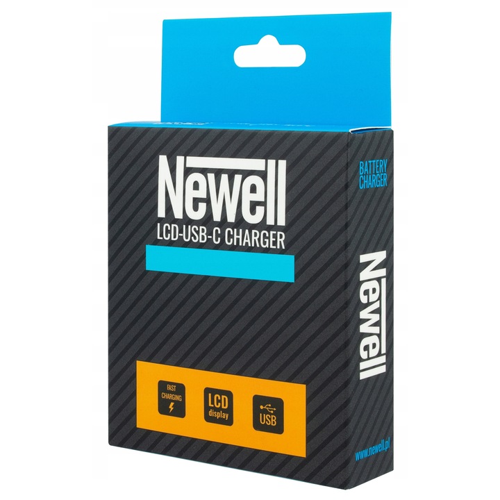 Newell Ultra Fast töltő NP-F akkumulátorokhoz, tápkábellel, 11,7x6,3x4,8cm, 133g