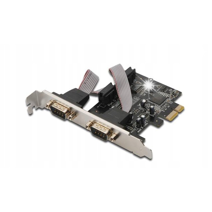 Controler PCI Express RS232, 2xDB9, Low Profile, chipset MCS9901