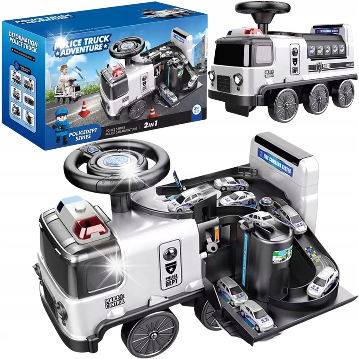 Masinuta Vehicul Spatial 2 in 1 cu sunete si lumini, 38x59x35cm