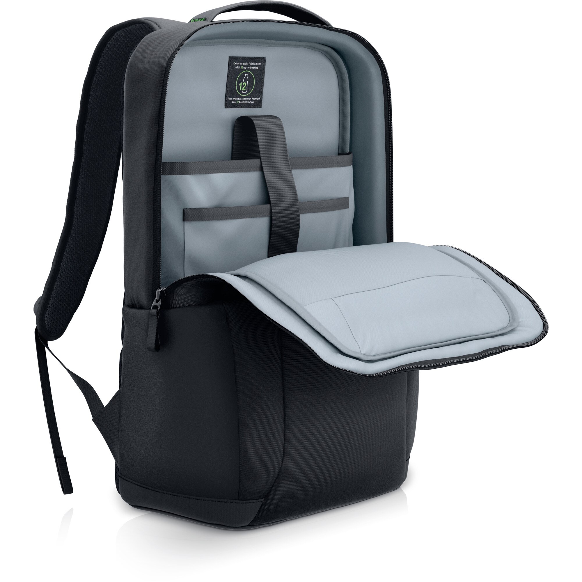 Rucsac laptop Dell EcoLoop Pro Slim 15, 600D, reciclabil, negru, 31.5x14x44.5cm