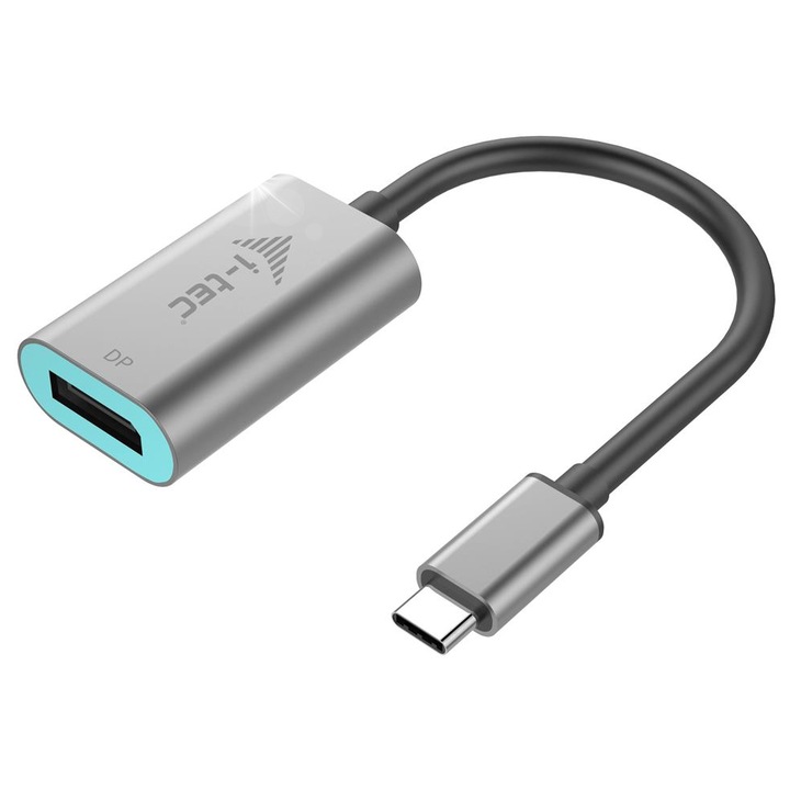Adapter USB-C 3.1 Display Port 60Hz I-Tec, 4K, 15cm, fém