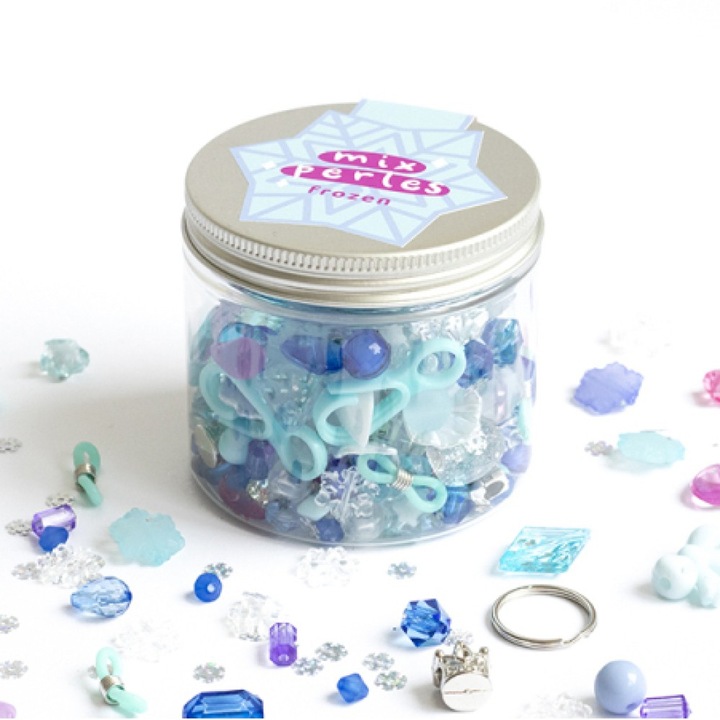 Set bijuterii pentru fetite, La Petite Epicerie, perle mix, accesorii diverse, 7x7cm
