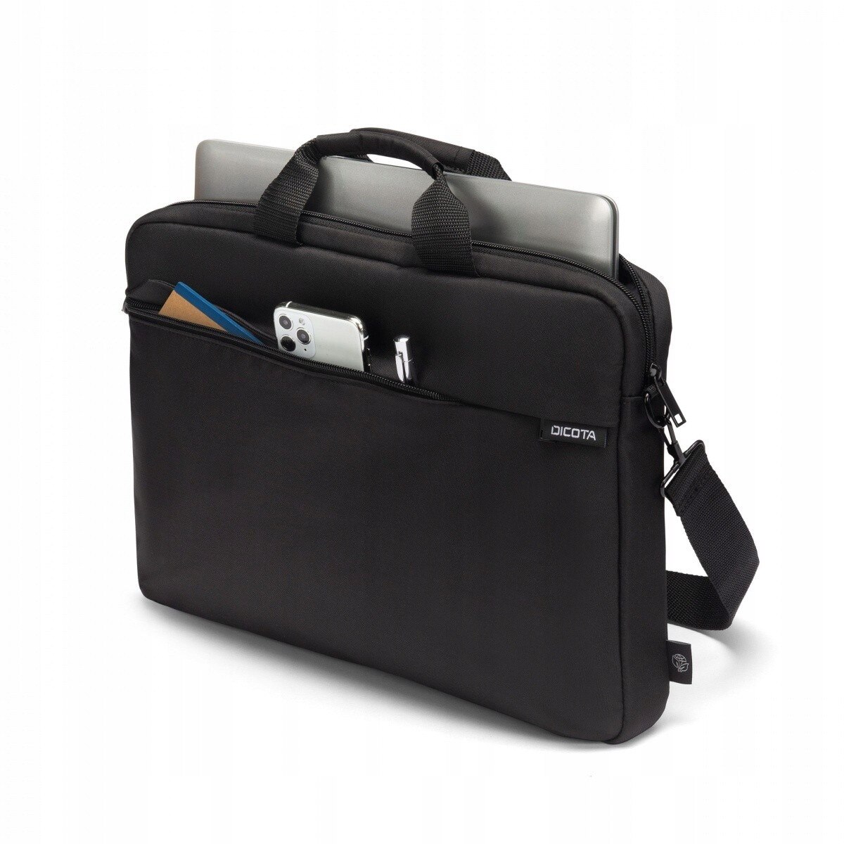 Geanta laptop DICOTA Slim Case ONE, 14-16'', 2 compartimente, neagra, 405x280x40mm