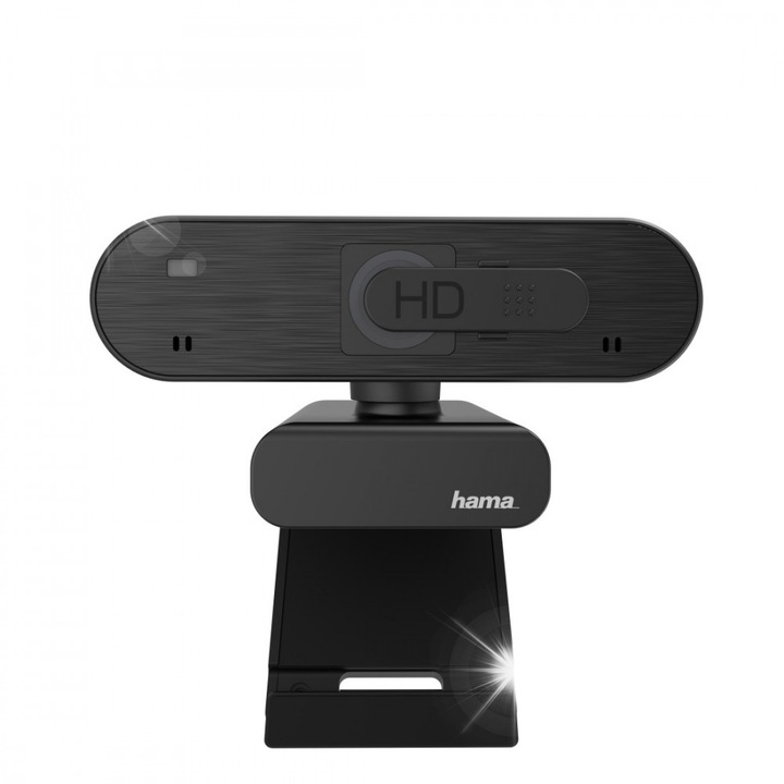Уеб камера Hama C-600 Pro Full HD, автофокус, вграден микрофон, черна, 6.5x4x10см, комплект със стойка за монтаж