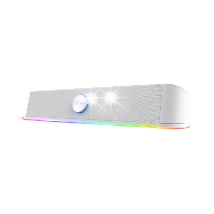 Boxe PC Trust GXT 619 RGB Thorne, 2.0, alb, 12W, USB