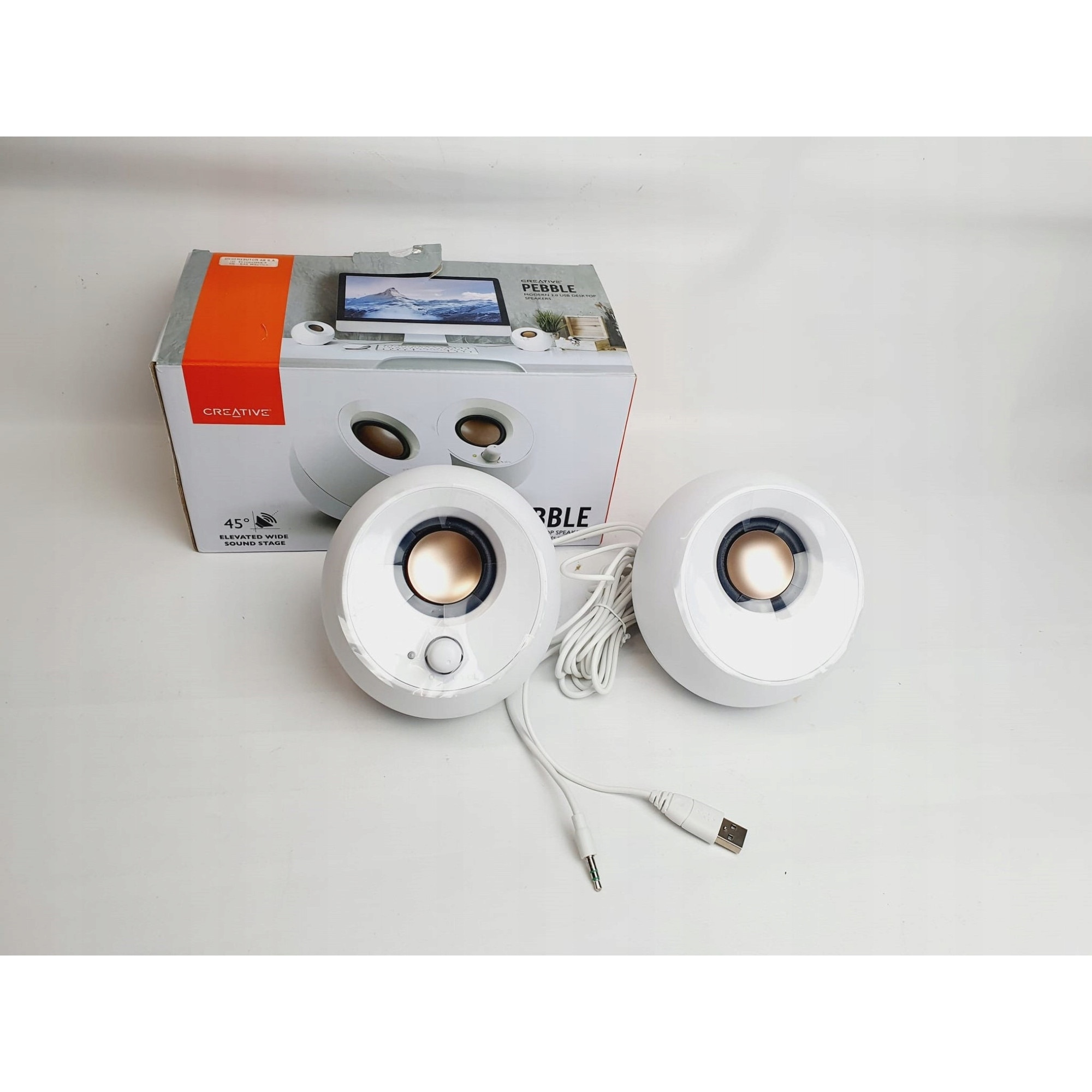 Boxe PC Creative Pebble V3, 16W, Bluetooth, alb - eMAG.ro