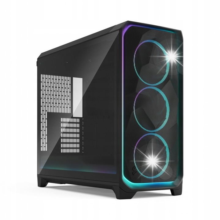 Meshify 3 XL ház, Ambience Pro RGB világítás, fekete, 575x245x515mm, 3 ventilátor