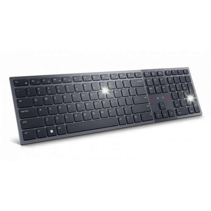 DELL Premier Collaboration KB900 billentyűzet, vezeték nélküli, háttérvilágítású, fekete, 439.7x121.6x20.7mm