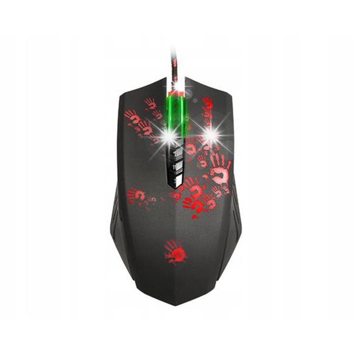 Bloody A60 gamer egér, optikai, 4000dpi, 7 gomb, fekete