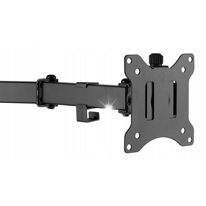 Digitus dupla asztali monitortartó, 15"-32", fekete, 89.3x28x41.5cm
