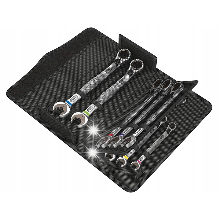 Set chei plasko-oczkowe cu grzechotka JOKER SWITCH 11 piese, 8-19mm, multicolor