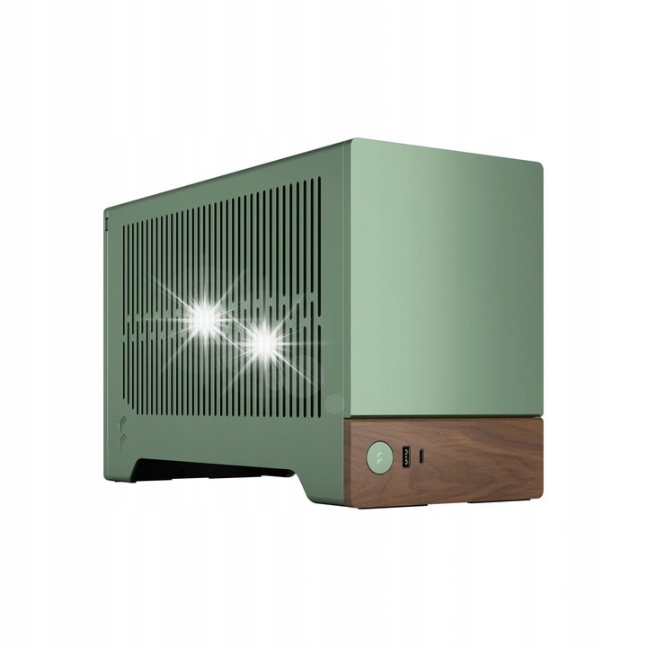 Кутия Mini Tower Fractal Design Terra, 2 места за SSD, зелена, 343x153x218mm