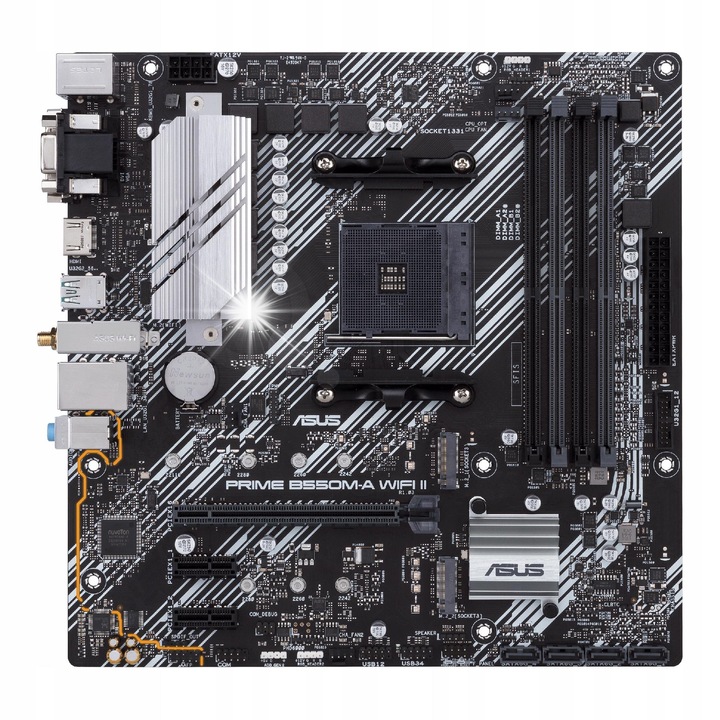 Дънна платка Prime B550M-A WIFI II, AM4, 4 слота DDR4, 244x244x67mm, 845g