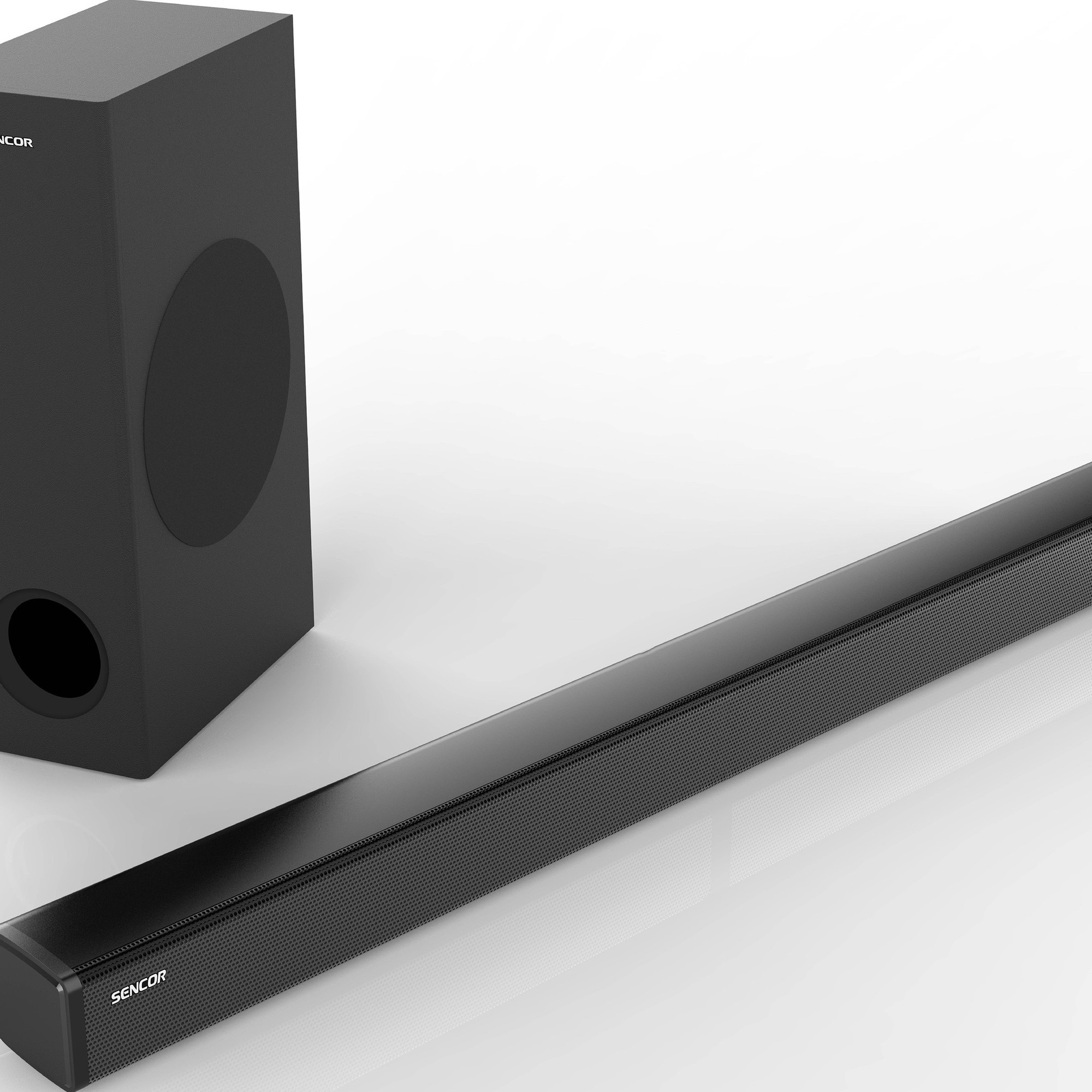 Soundbar 2.1 Sencor SSB 5500BW, subwoofer wireless, 160W, 3D stereo, 810x82x63mm
