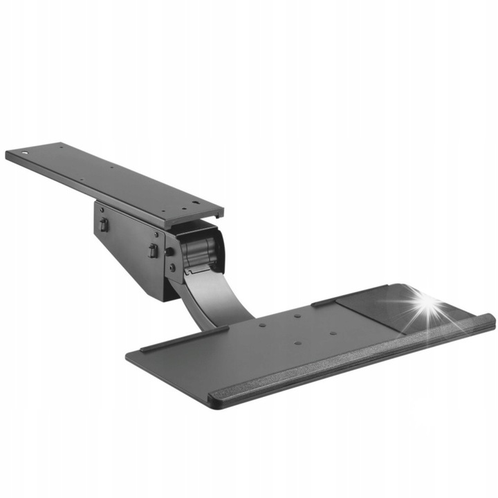 Suport pentru tastatura sub birou Maclean MC-795, reglabil, 34cm, rotire 360°, inclinatie 30°