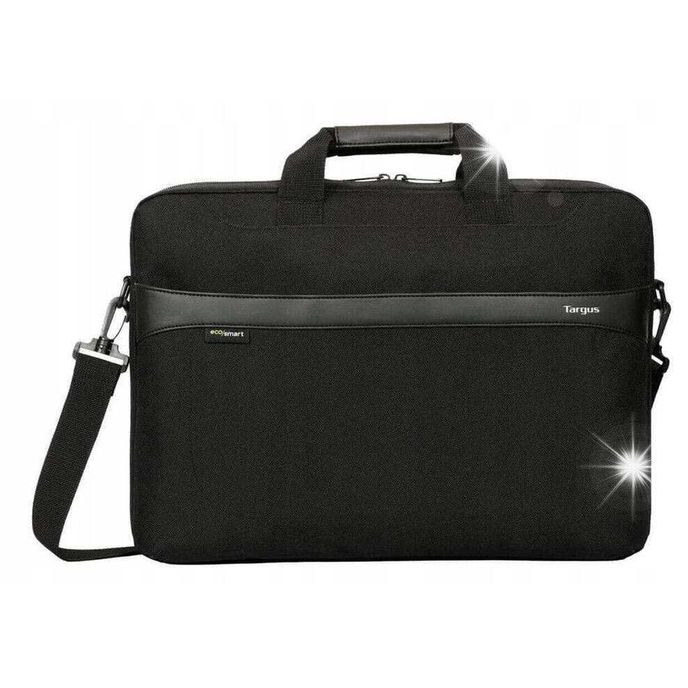 Geanta laptop 13-14'' Targus GeoLite EcoSmart Slim, neagra, 2 compartimente, impermeabila
