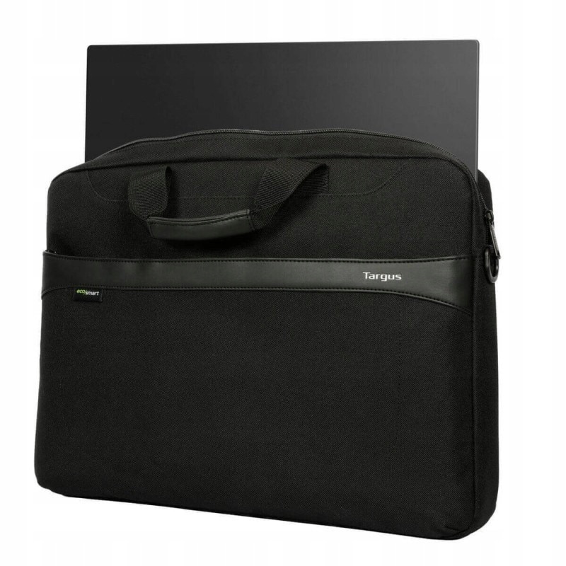 Geanta laptop 13-14'' Targus GeoLite EcoSmart Slim, neagra, 2 compartimente, impermeabila