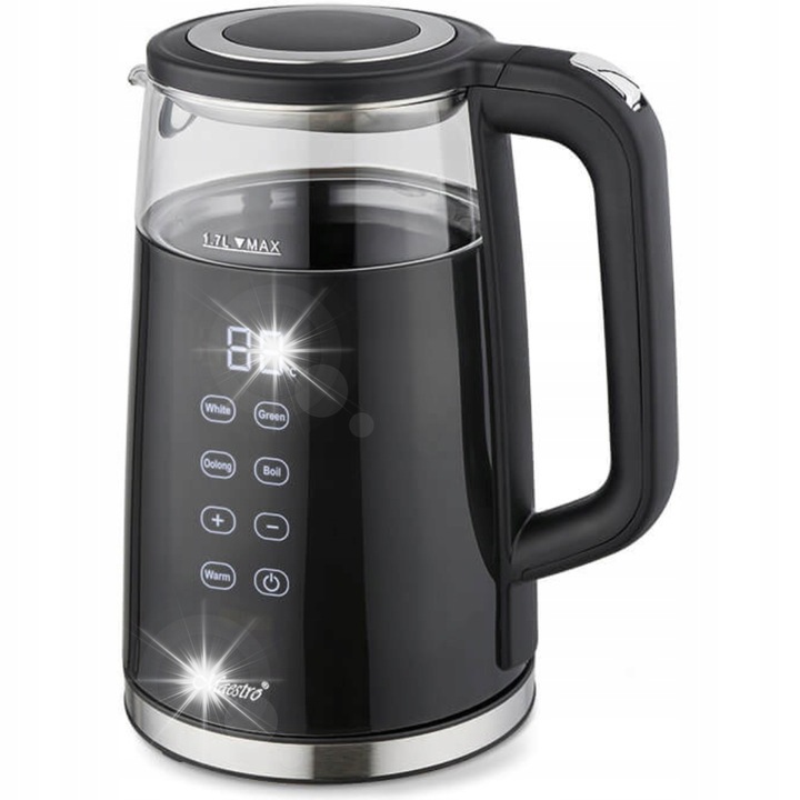 Fierbator electric Maestro MR-026, 1,7l, 1800W, element incalzitor ascuns, inox