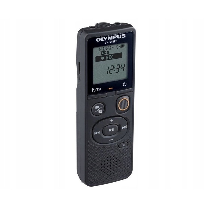 Диктофон Olympus VN-541PC, 4 GB, черен, с монофоничен микрофон, с вграден високоговорител