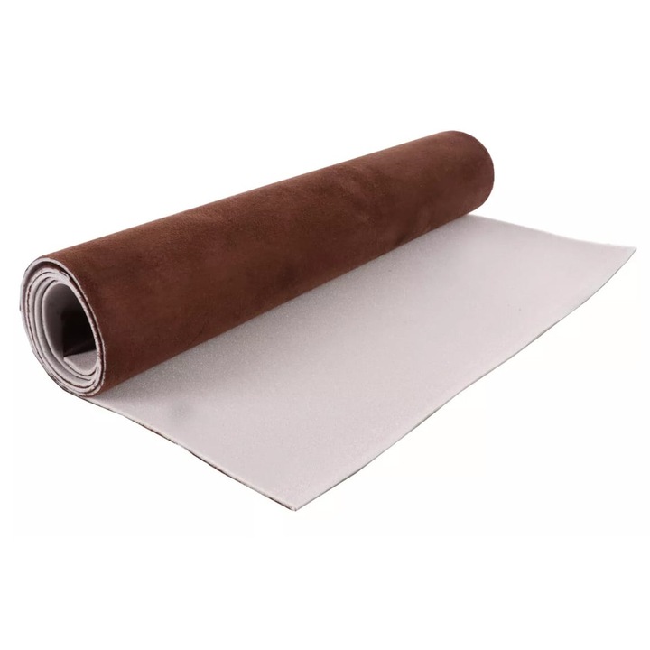 Material Plafon Auto, Malex Tapiterie Import®, Alcantara, 100 x 150 cm, Maro, 1 Metru Liniar, Tapiterie Plafon Auto, Buretat 3mm, Elastic, Pentru Plafon, Fete Usi, Flexibil, Usor De Aplicat, Aderenta Buna, Durabil, Material Pentru Reconditionare Auto
