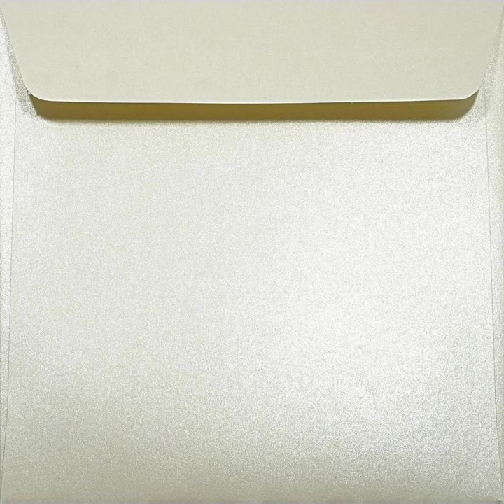 Dekoratív fémes borítékkészlet, Netuno, Majestic, K4, 170 x 170, Ecru, V-típusú, 120g/m2, Papír, 25 db