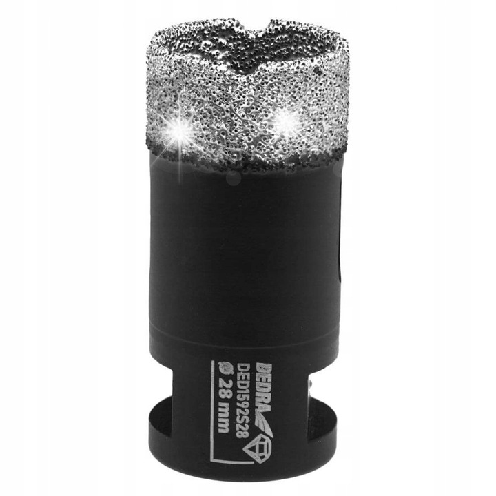 Set de coroane diamantate Vacuum Brazed M14 28mm Dedra, pentru gresie, beton, sticla, 28x60mm