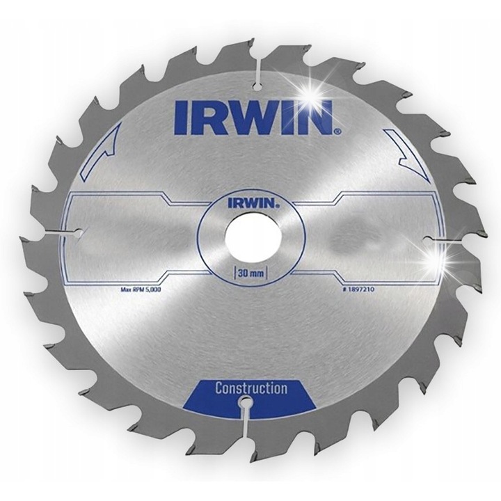 Циркулярен диск 400x30x3,8mm 40T ATB Construction Irwin за дърво, надлъжно рязане, високо качество