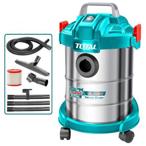 Aspirator, Total Tools, 800 W, 12 L, Albastru/Gri