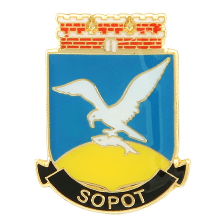 Игла Sopot, елегантен дизайн, 13x17мм, златисто покритие