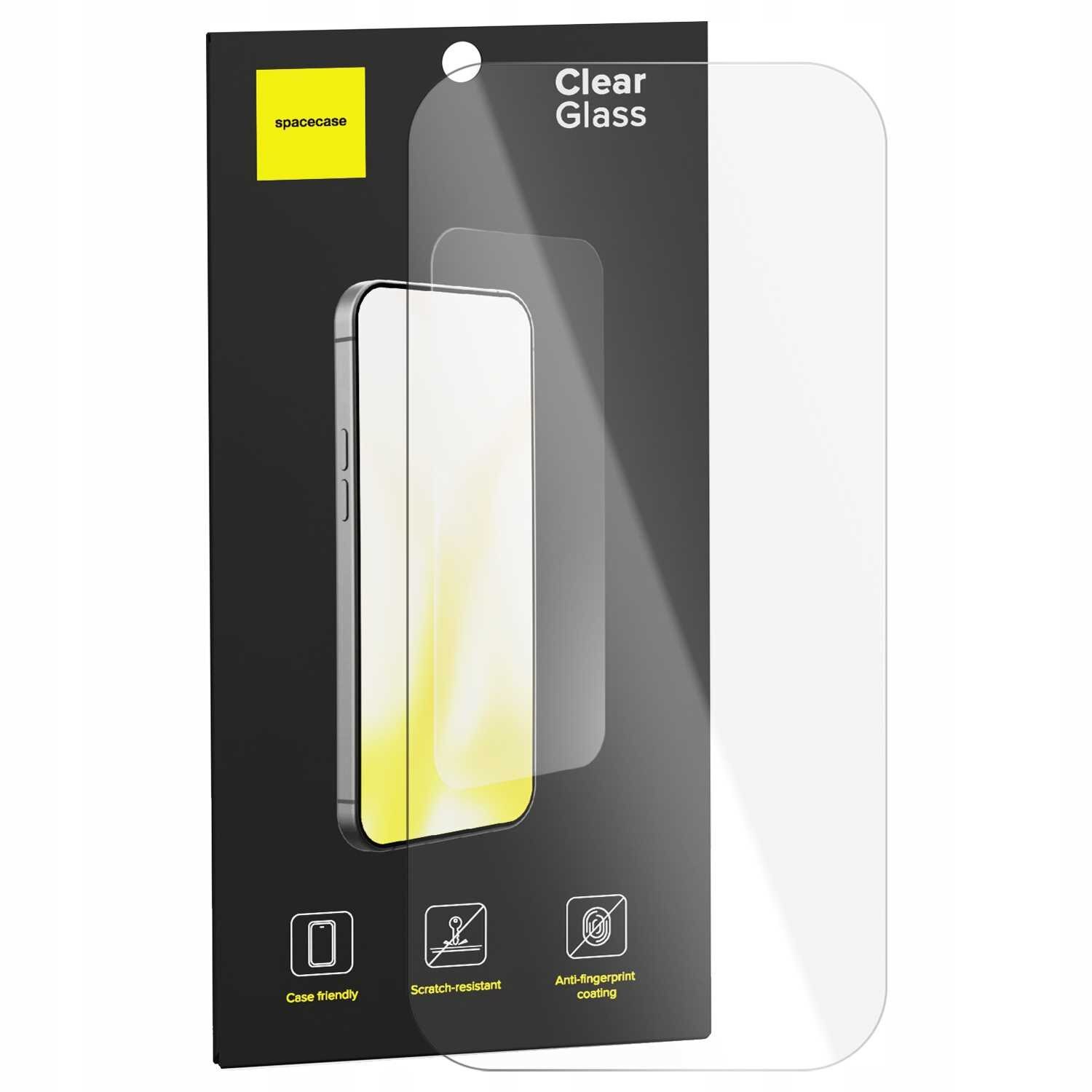 Folie protectie Spacecase pentru iPhone 17 / 17 Pro, sticla securizata 2.5D, rezistenta la zgarieturi, transparenta, 0,33mm