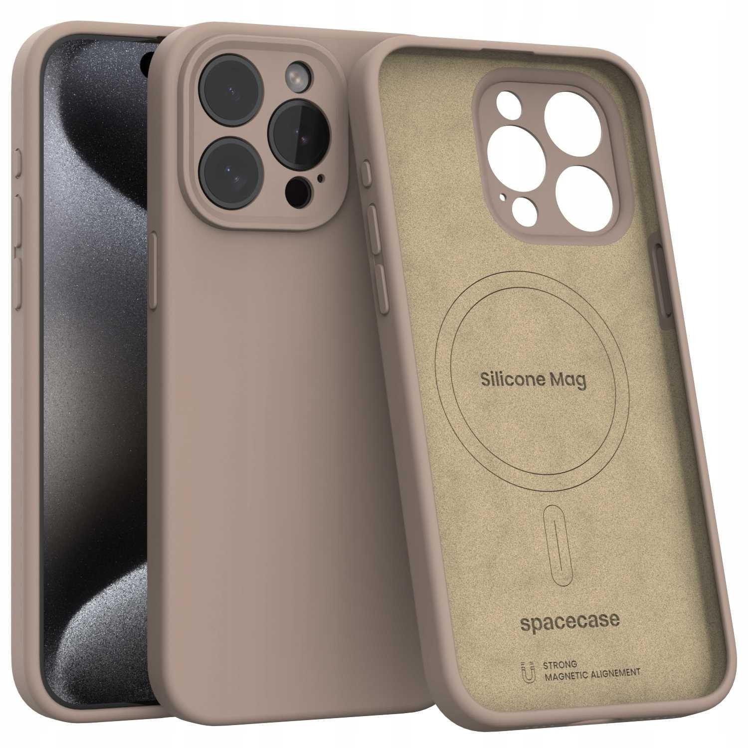 Husa telefon Rhode, set cu ruj, silicon, maro, pentru iPhone 14