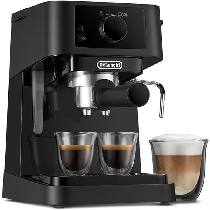 Espressor moka electric argintiu, 3 cesti, plita incalzire, 500W, 200C