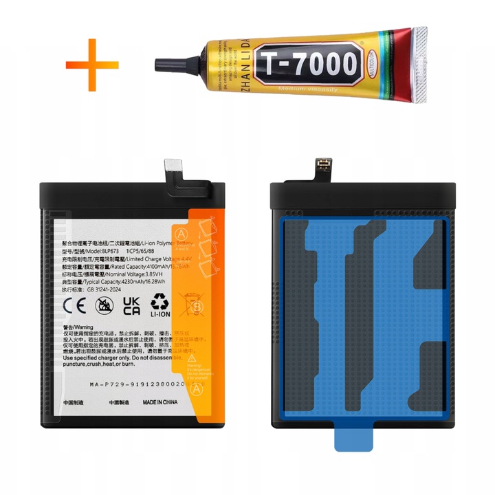 BLP673 akkumulátor + T7000 ragasztó Oppo A3S AX5 Realme C1 C2 4230mAh akkumulátorhoz